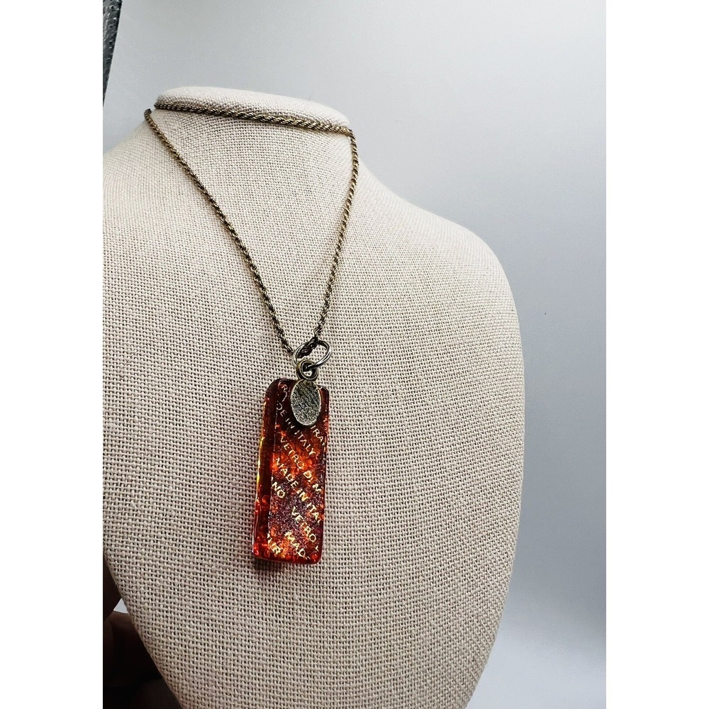 Danecraft 925 Silver NECKLACE 18" Italy With Murano Glass Pendant - Picture 3 of 7